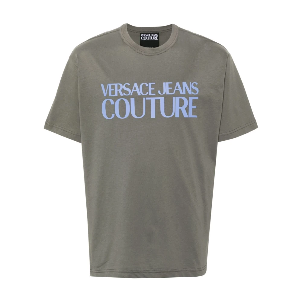 Versace Jeans Couture Grijze T-Shirts & Polos Heren Ss24 Gray Heren