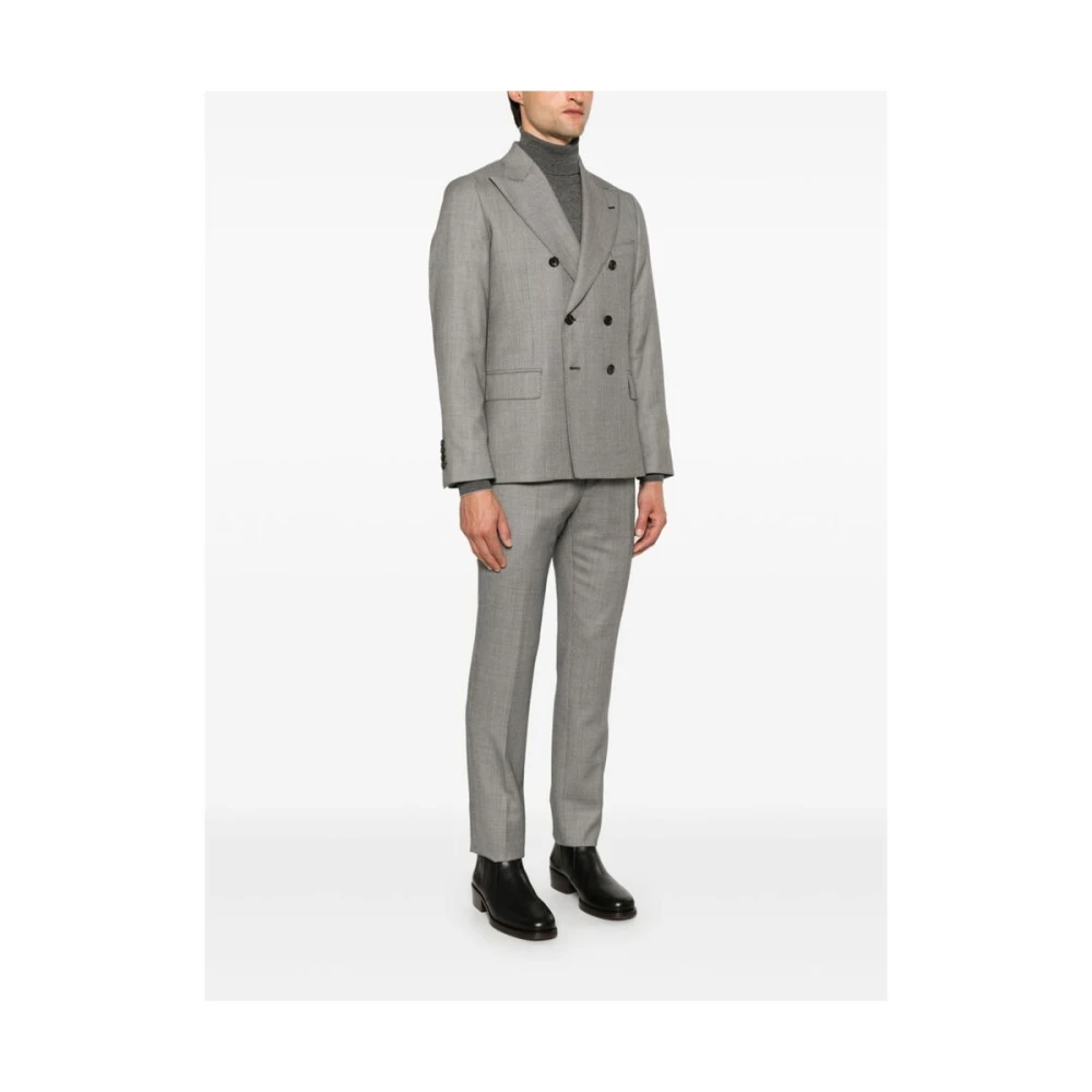 Reveres 1949 Micro-Dot Blazer en Broek Set Gray Heren