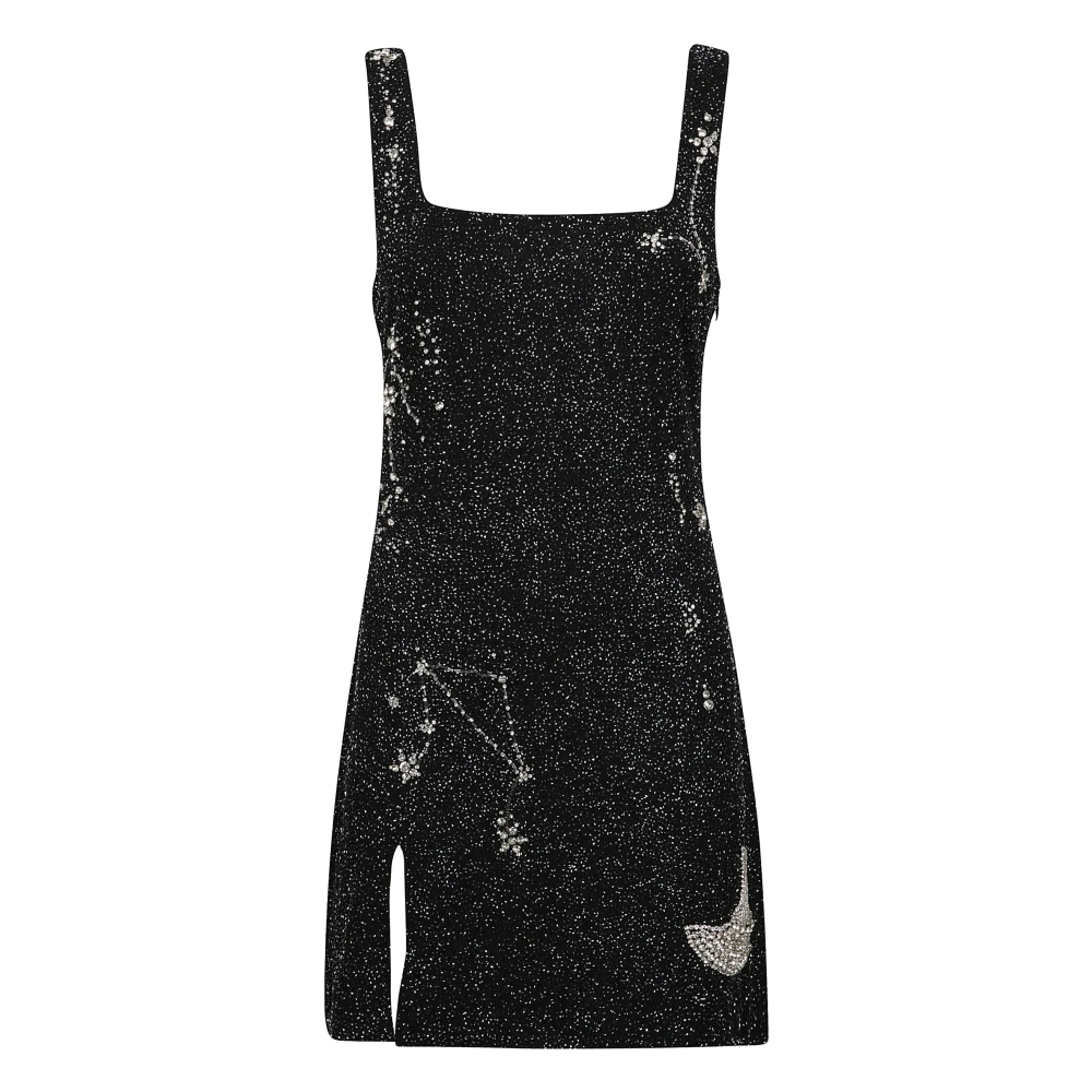 Staud Zwarte pailletten feestjurk Black Dames