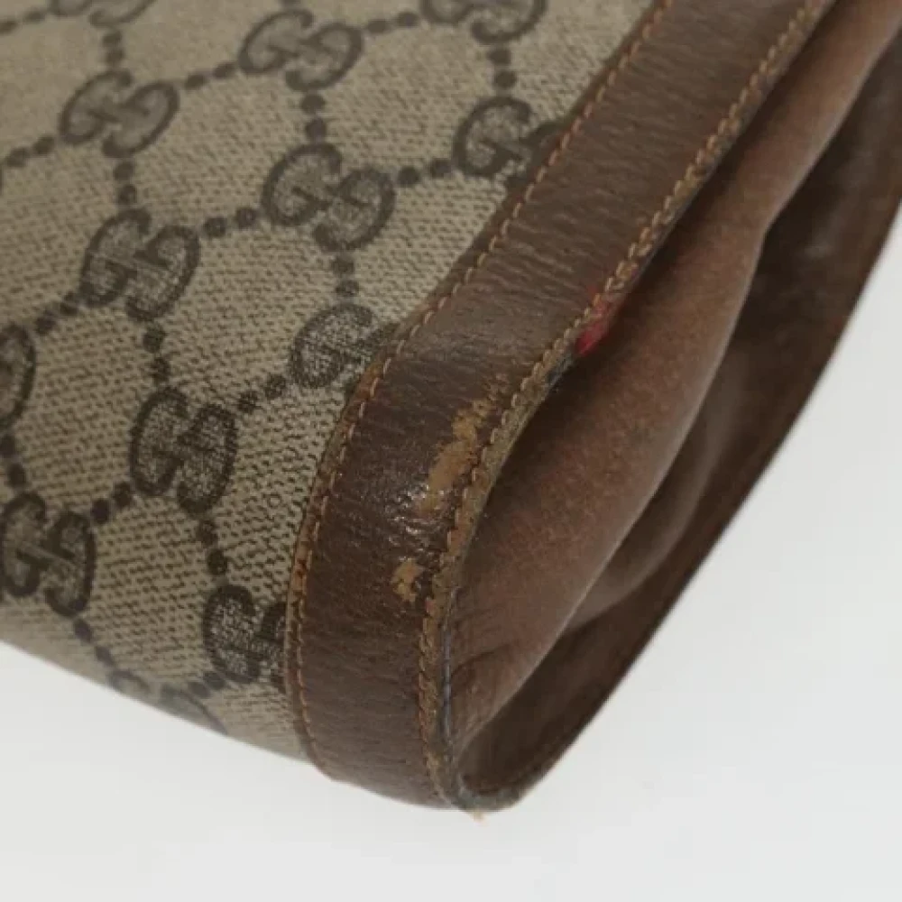 Gucci Vintage Pre-owned Leather clutches Beige Dames
