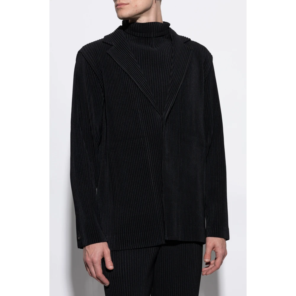 Issey Miyake Geplooide blazer Black Heren
