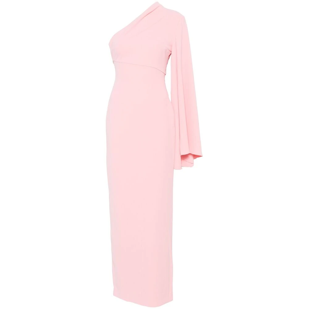 Solace London Bubblegum Roze Asymmetrische Hals Jurk Pink Dames