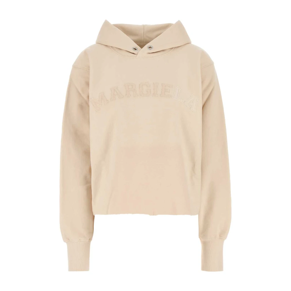 Maison Margiela Crème Katoenen Sweatshirt Yellow Dames