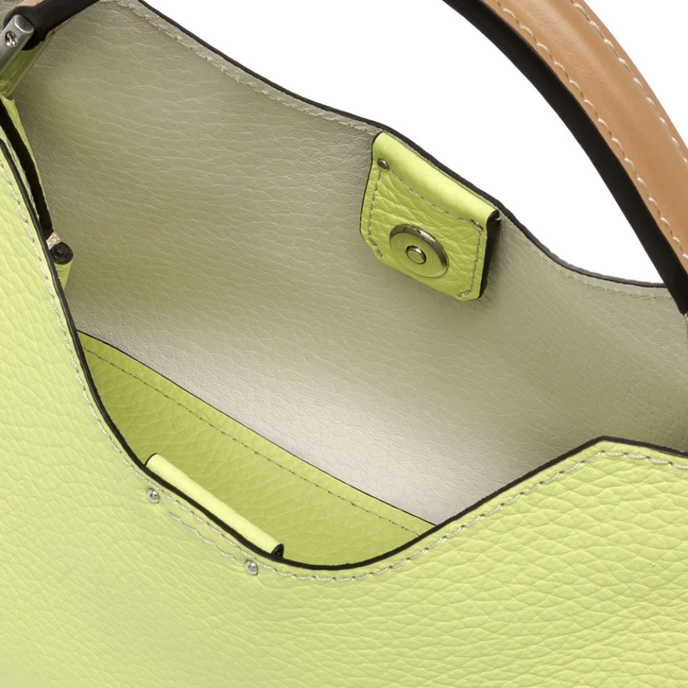 Gianni Chiarini Bubbel leren tas met afneembare zak Yellow Dames