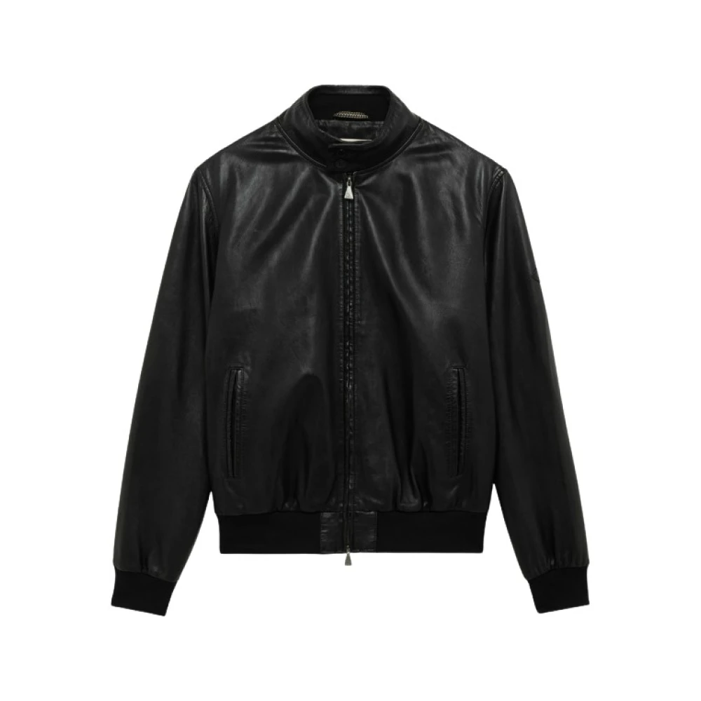 Roy Roger's Zwarte leren Barracuda-jas Black Heren