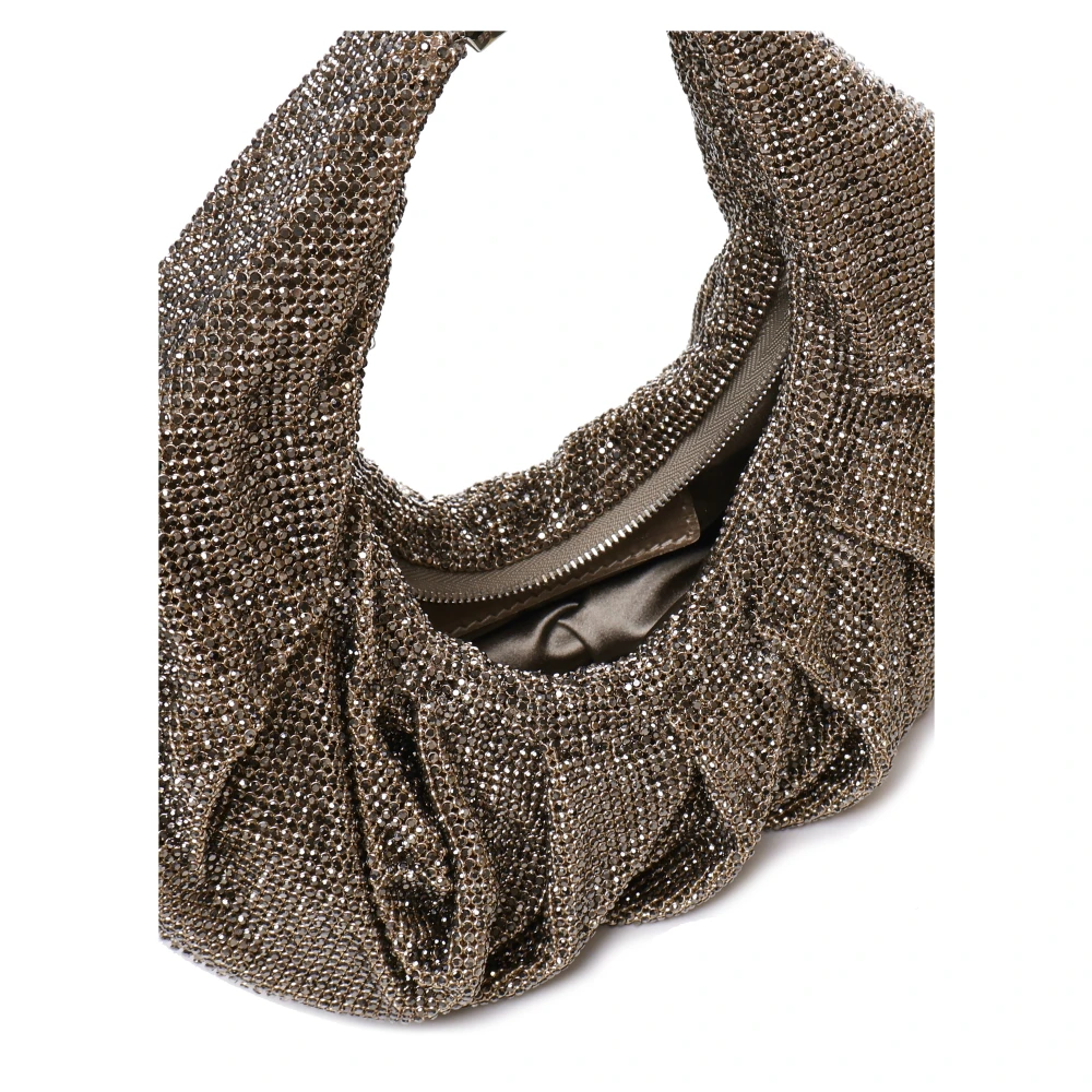 Benedetta Bruzziches Grijze Mesh Schoudertas Rits Sluiting Gray Dames