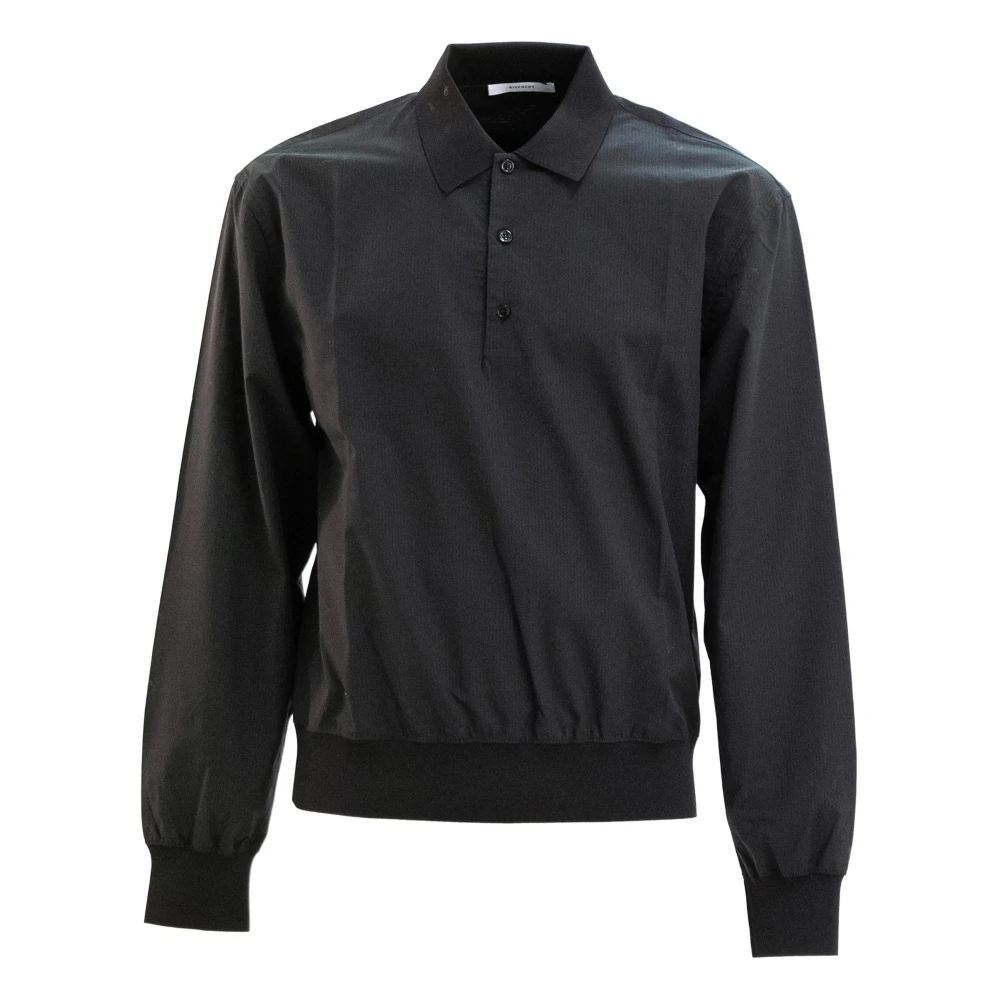 Givenchy Men's Black Long-Sleeved Polo Shirt