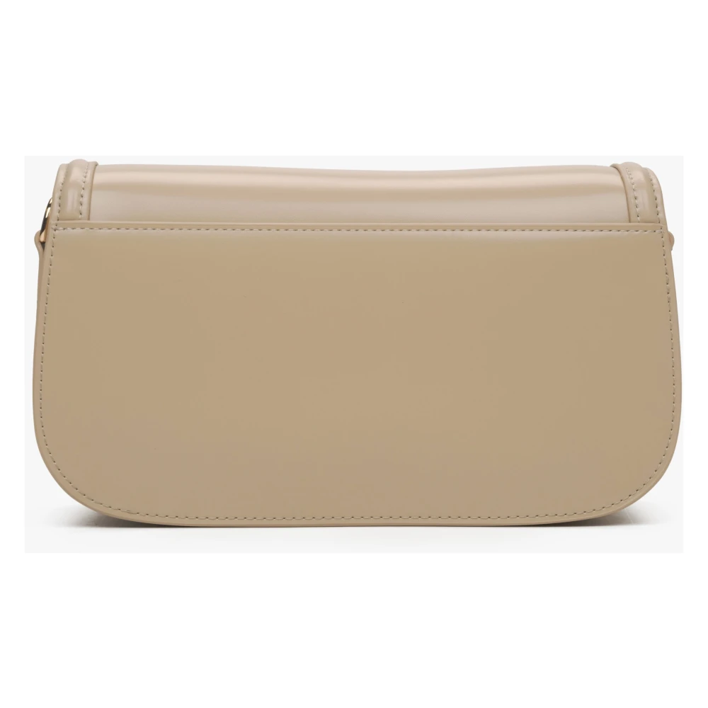 Estro Dames Kleine Beige Schoudertas met Gouden Hardware Er00115777 Beige Dames