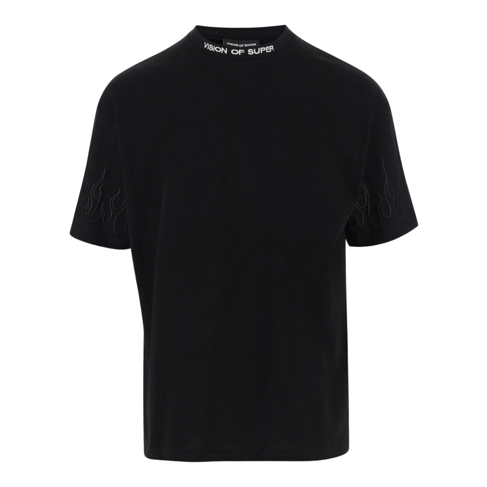 Vision OF Super Zwart Katoenen Logo T-Shirt Black Heren