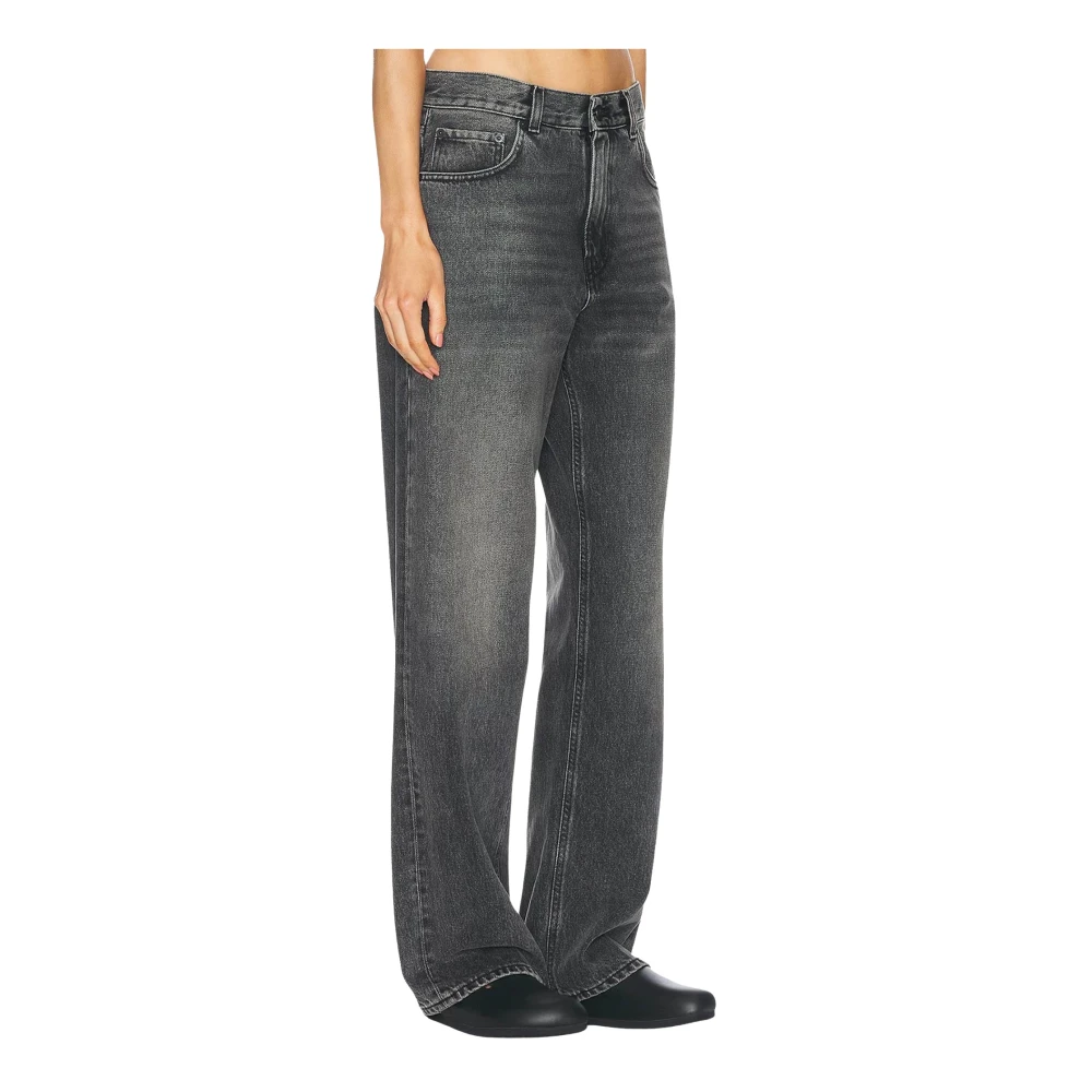 Haikure High-waisted Straight Leg Jeans Black Dames