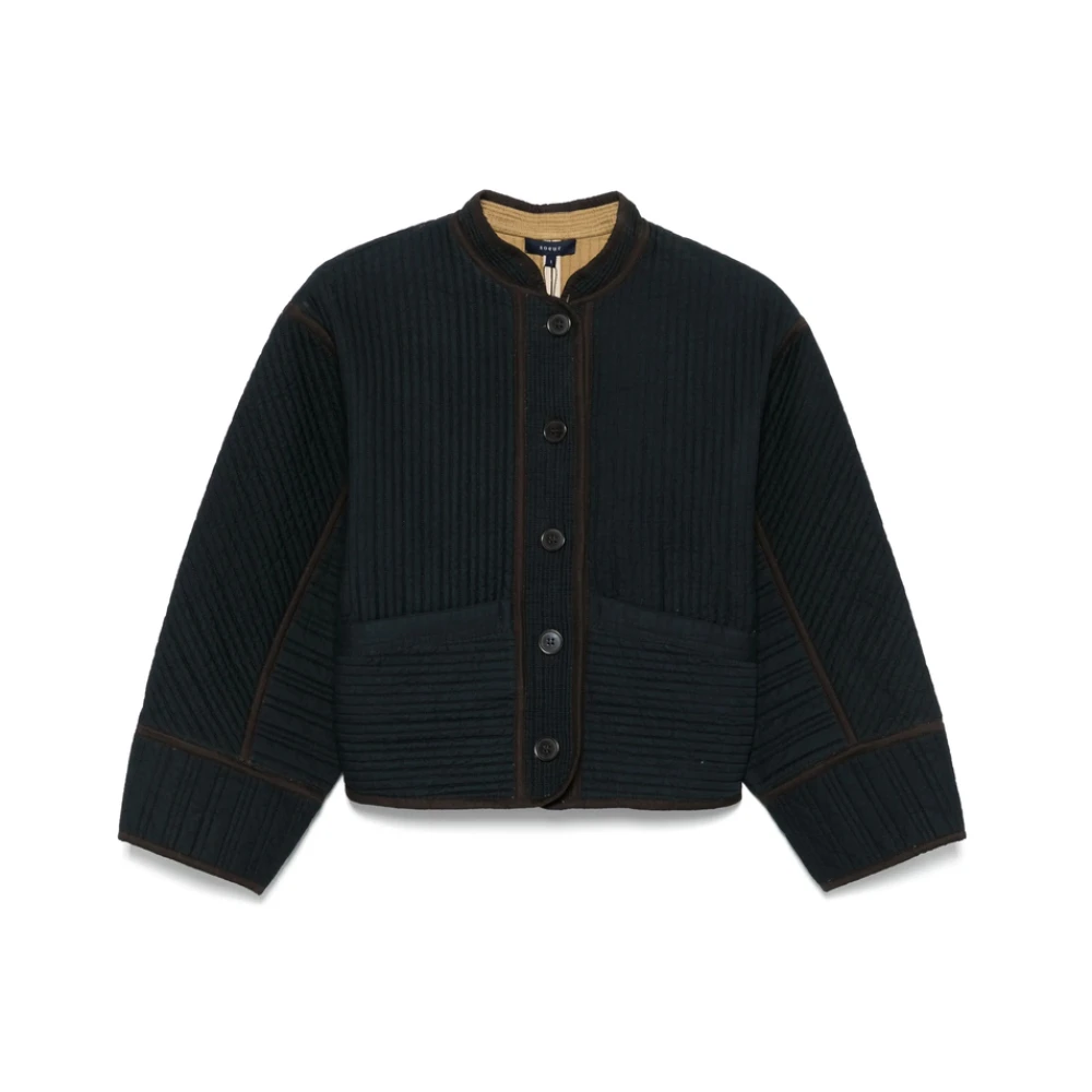 Soeur Navy Blue Crew Neck Buitenkleding Blue Dames