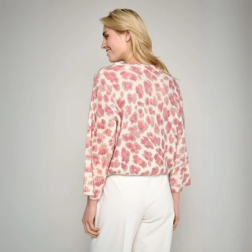Marie Méro Dierenprint Trendy Sweater Red Dames
