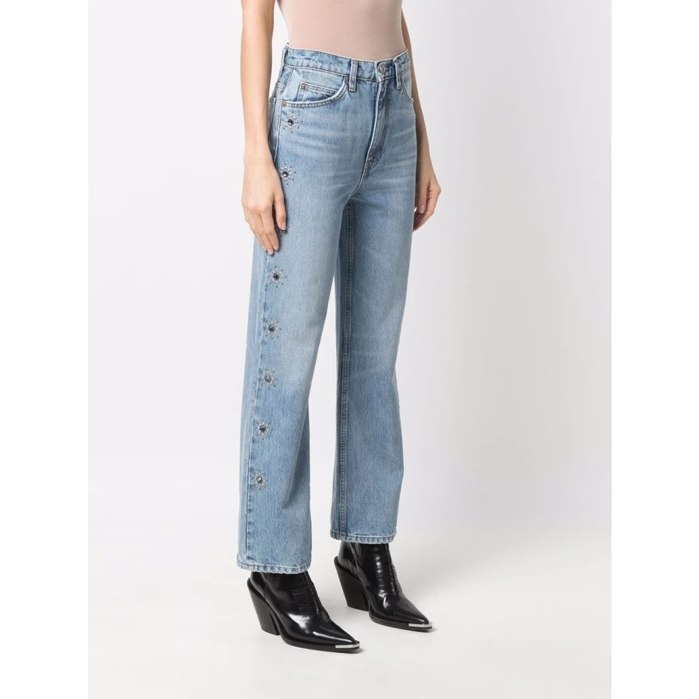 Re Done Vintage Flared Jeans met edelsteen details Blue Dames