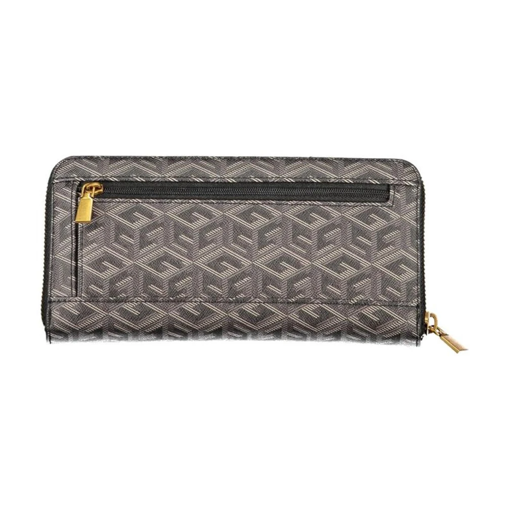 Guess Elegante Zip Wallet met meerdere compartimenten Black Dames