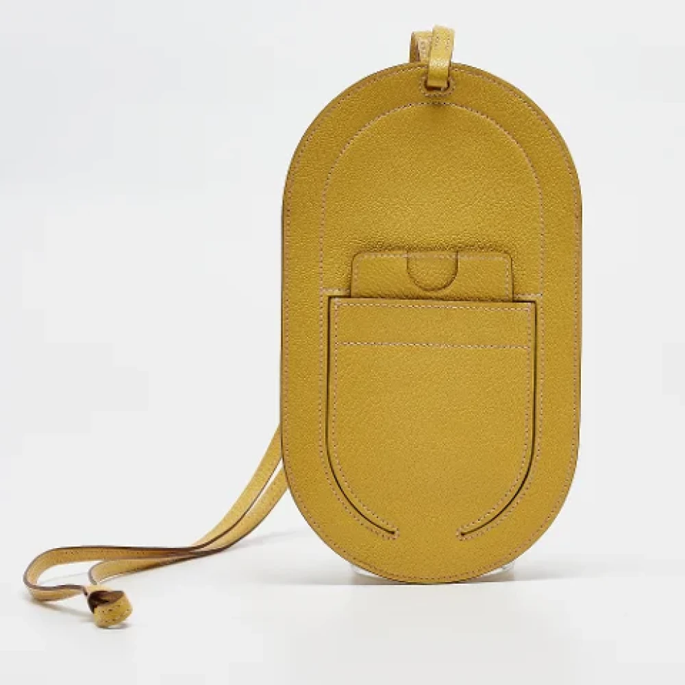 Hermès Vintage Pre-owned Leather home-office Yellow Dames