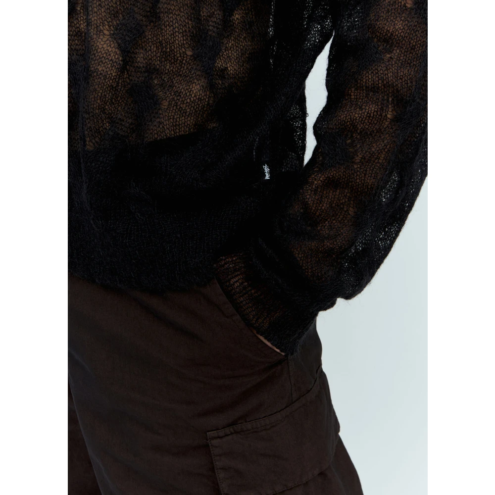 Stüssy Cable-Knit Crewneck Sweater Black Heren