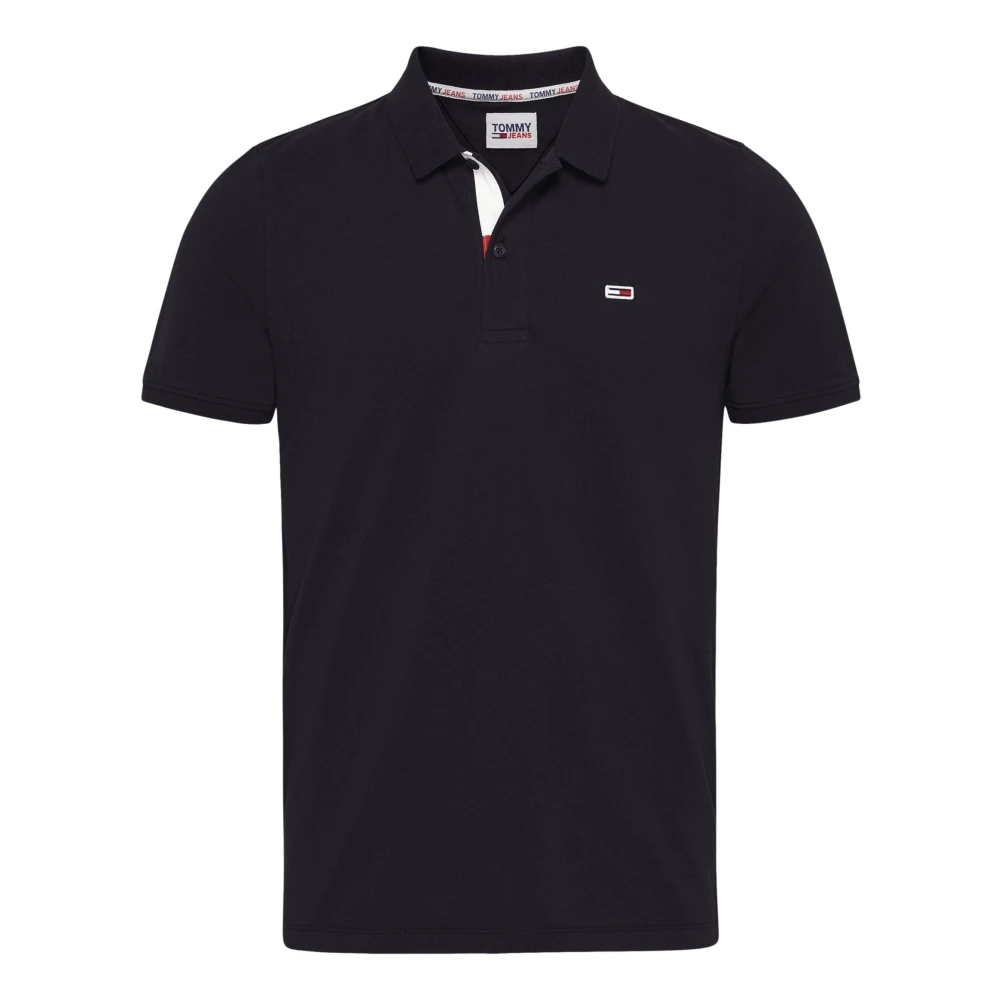 Tommy Jeans Slim Fit Polo T-Shirt Black, Herr