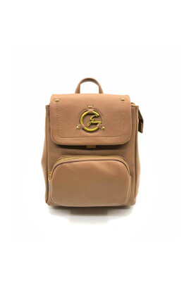 beige-eco-leather-womens-backpack-with-front-gold-logo