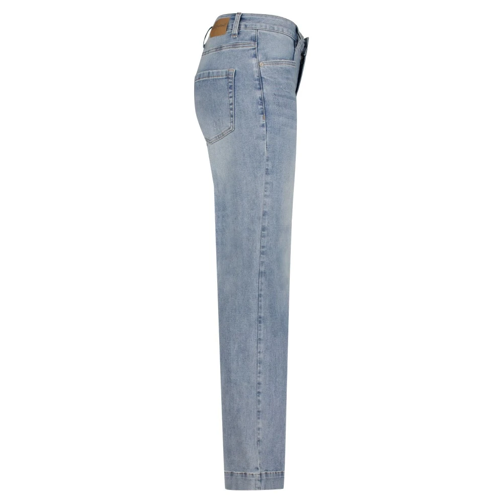 Red Button Vintage Wide Leg Jeans Bibette Blue Dames
