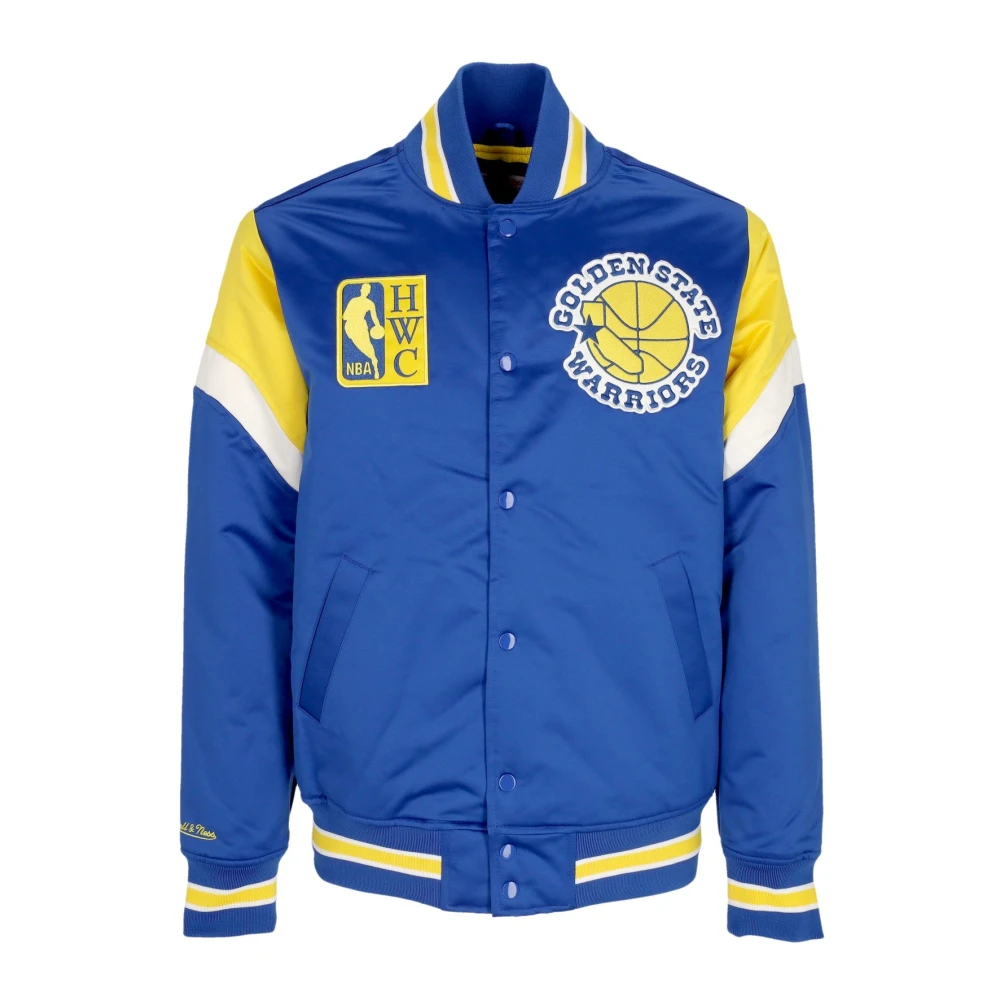 Mitchell & Ness NBA Bomberjack Golden State Warriors Blue Heren