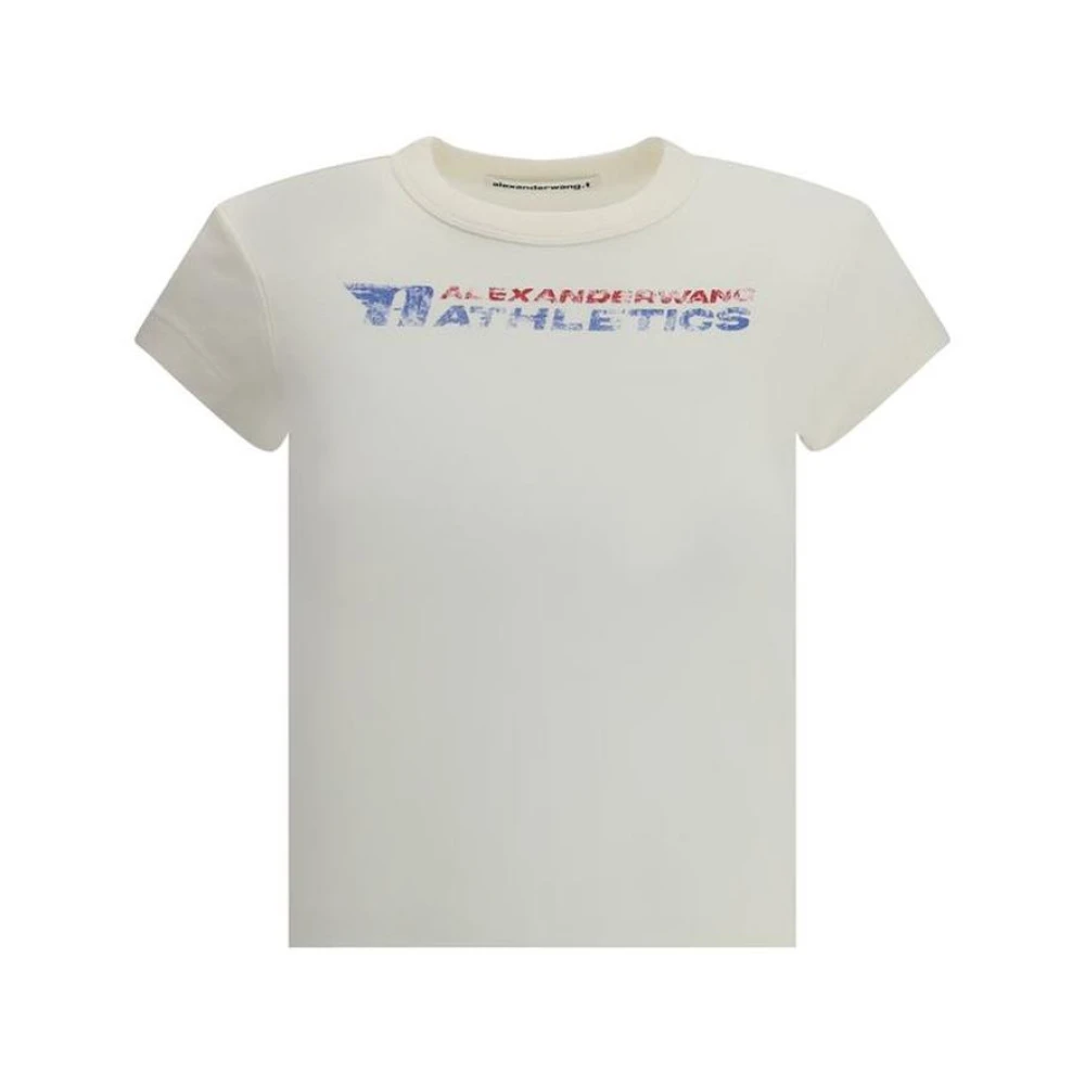Alexander wang Monogram Grafische Baby T-Shirt Beige Dames