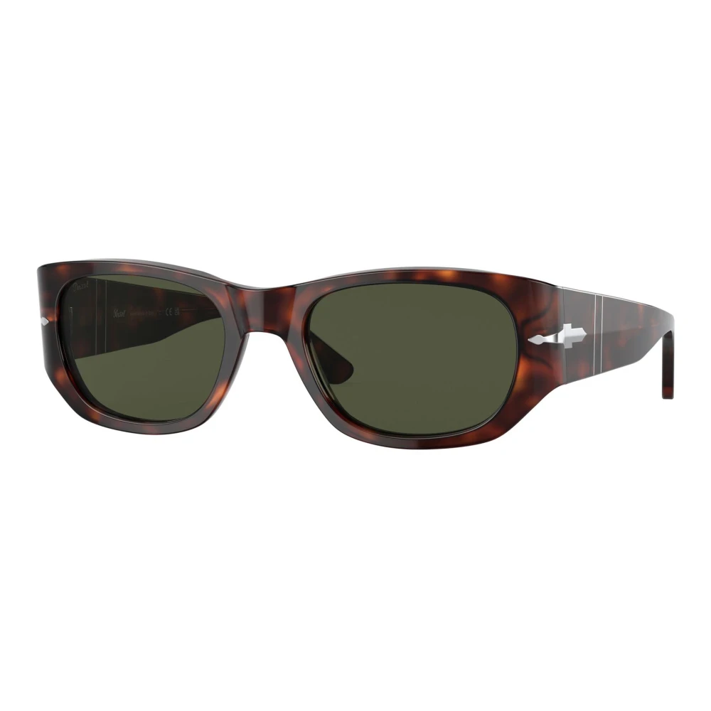 Persol Unisex Brown Havana Green Sunglasses - Sunglasses - 55 Mm - Accessories
