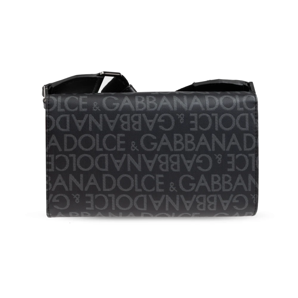 Dolce & Gabbana Schoudertas met logo Black Heren