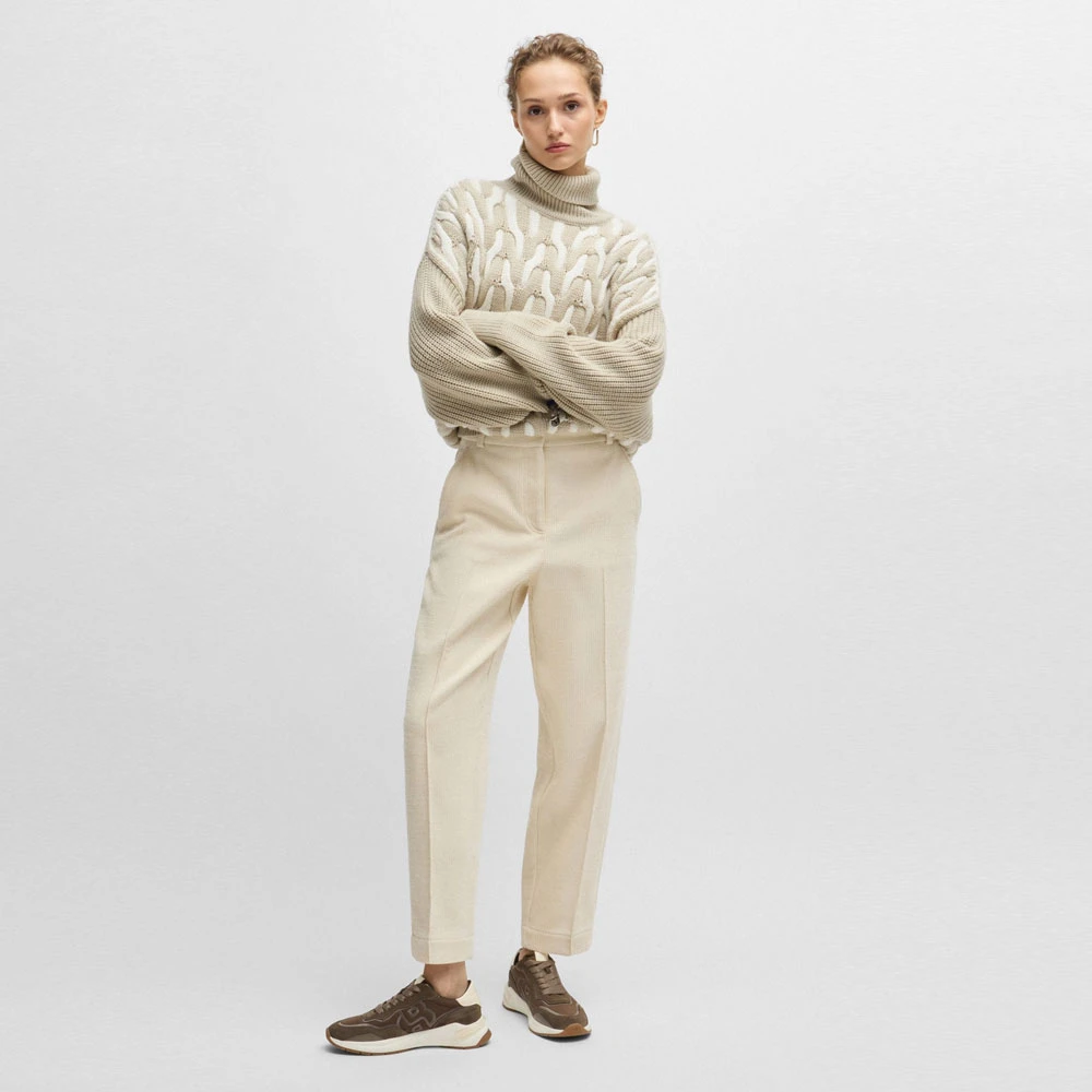 Hugo Boss Oversized Ferdolia Sweater Beige Dames