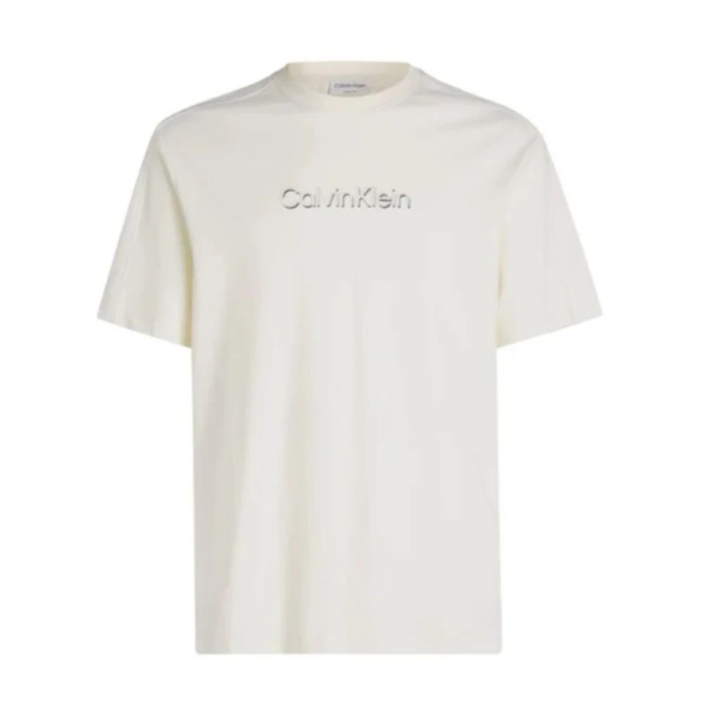 Calvin Klein Schaduw reliëf logo tee Beige Heren