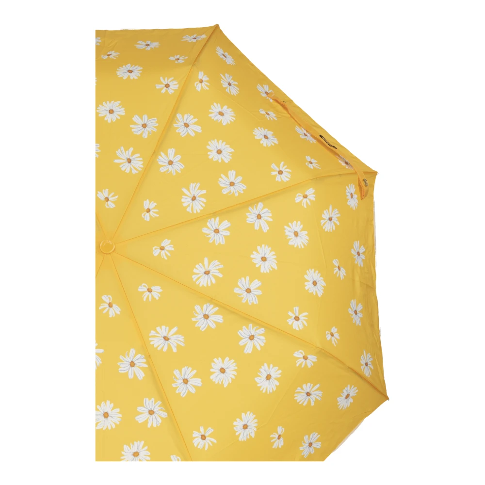 Moschino Opvouwbare paraplu met logo Yellow Unisex