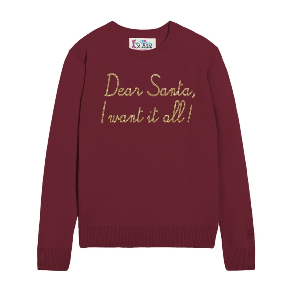MC2 Saint Barth Bordeaux Sweaters voor Stijlvolle Look Red Dames