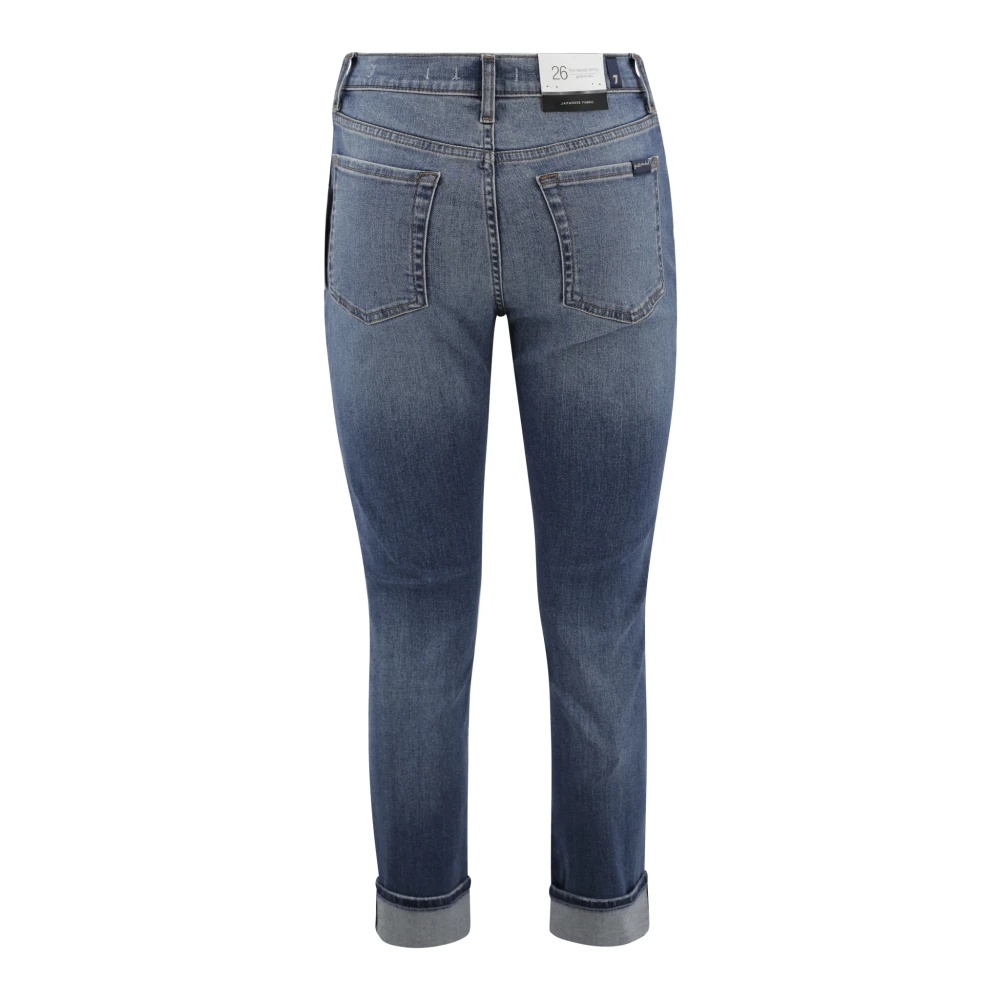 7 For All Mankind Slim Fit Jeans Donkerblauw Blue Dames