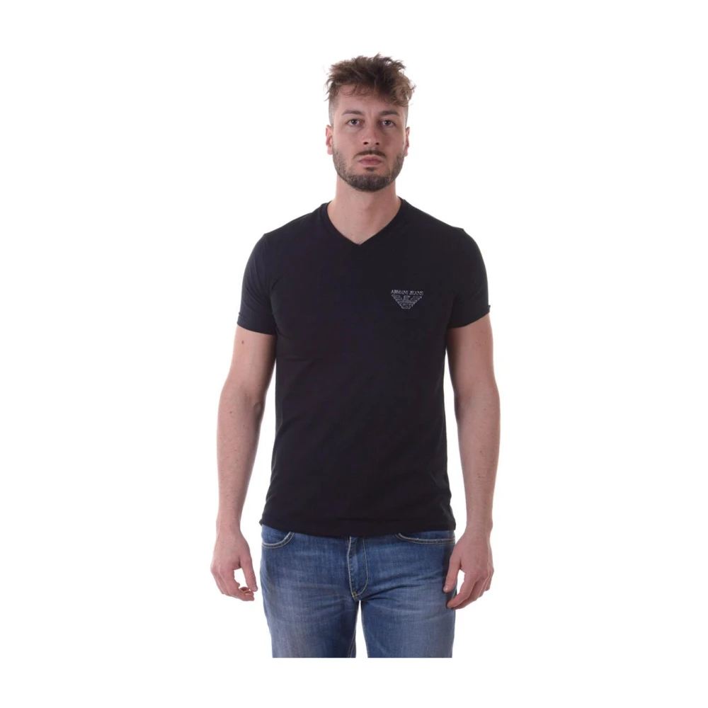 Armani Jeans Men's Black T-Shirt Sweatshirt - T-Shirts - L - Tops