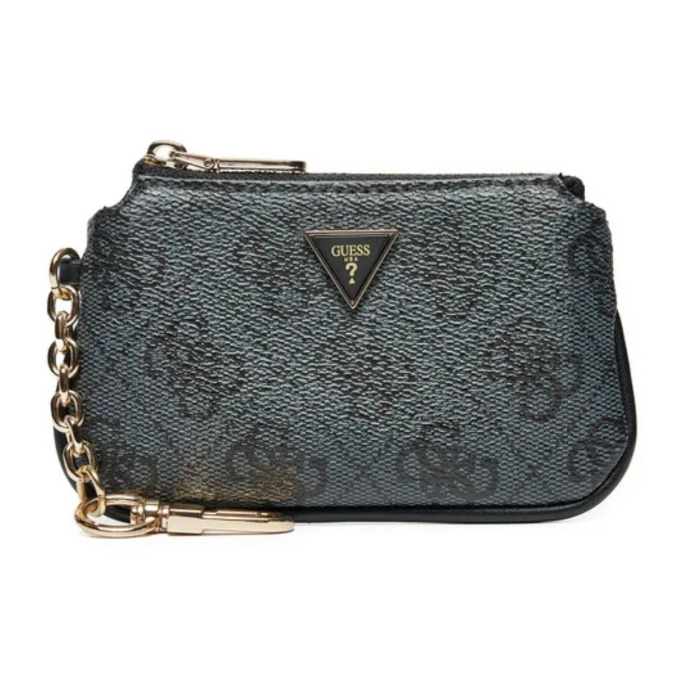 Guess Damesportemonnee Logo Ontwerp Black Dames