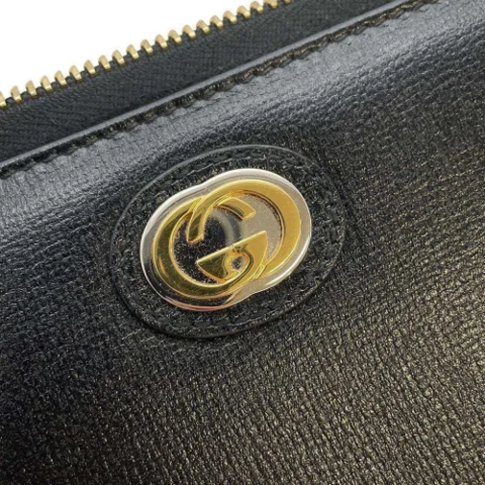 Gucci Vintage Pre-owned Leather wallets Black Dames
