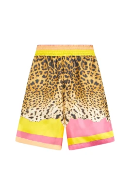 Pop Print Silk Bermuda Shorts