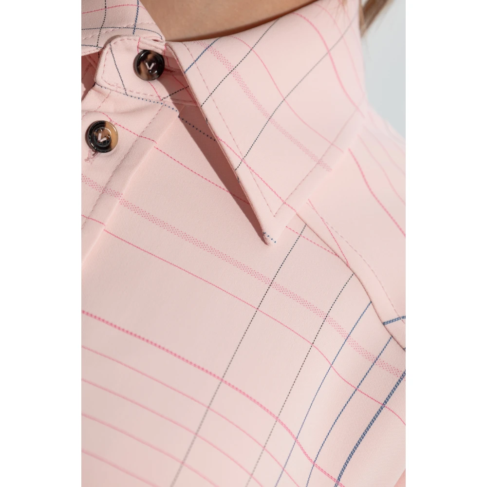 Bottega Veneta Overhemd met ruitpatroon Pink Dames