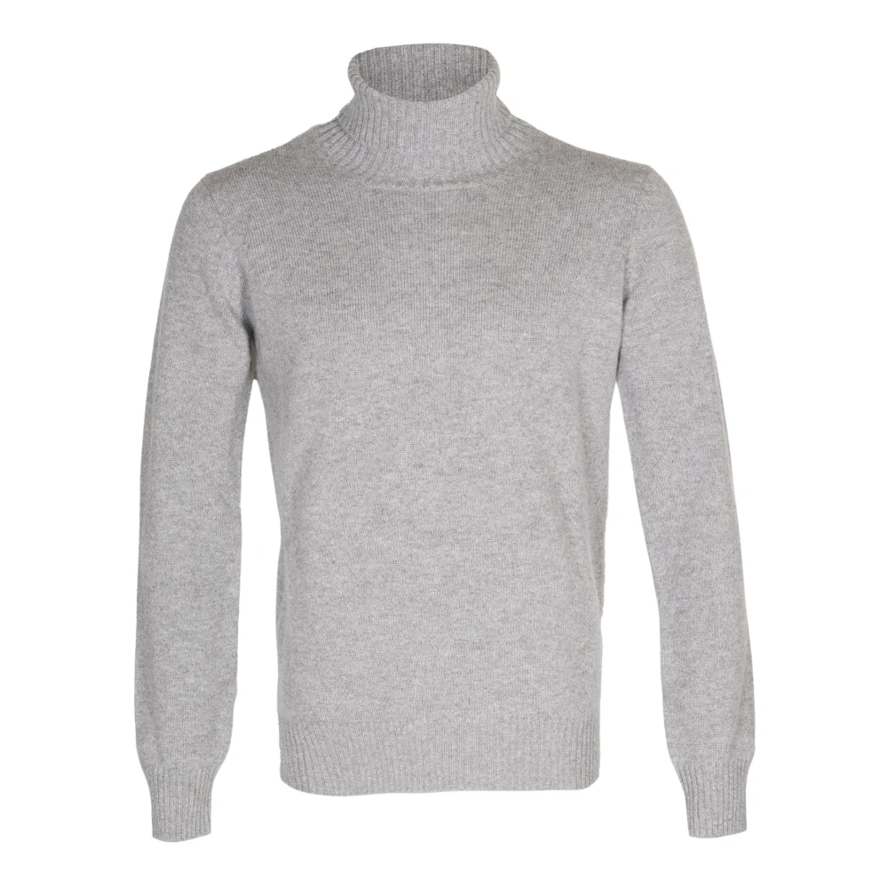 Kangra Men's Gray Pullover Due Fili - Turtlenecks - S - Knitwear
