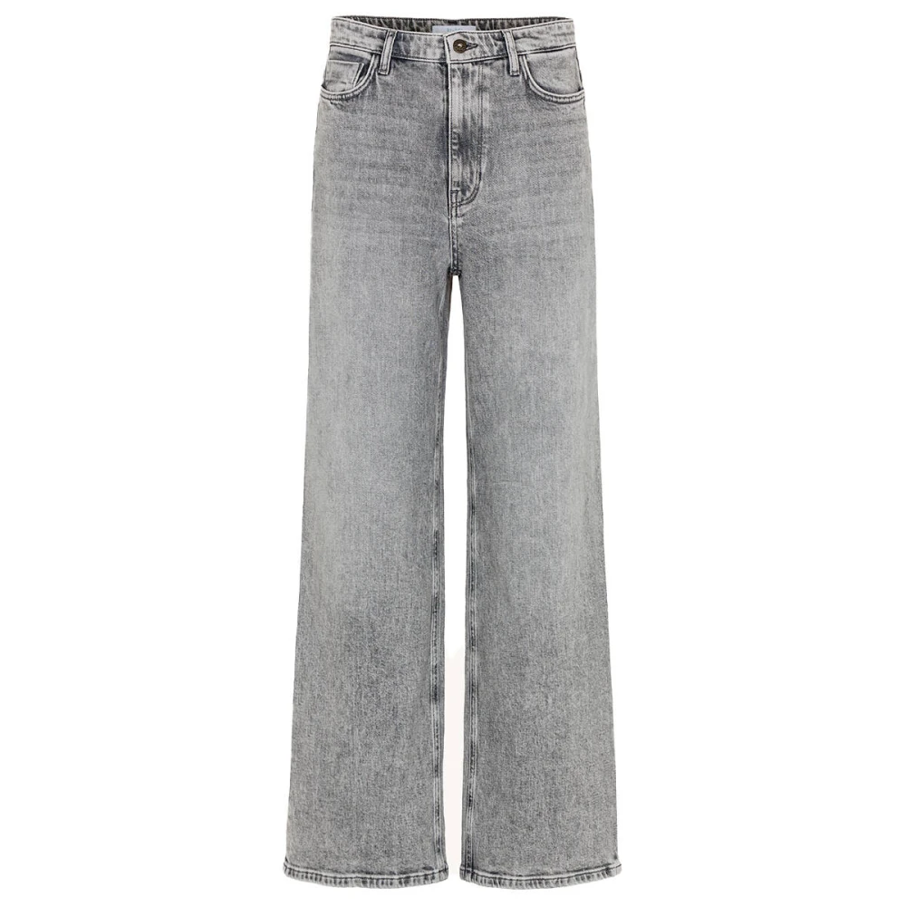By-Bar Wijde Grijze Broek Lina Mj Gray Dames