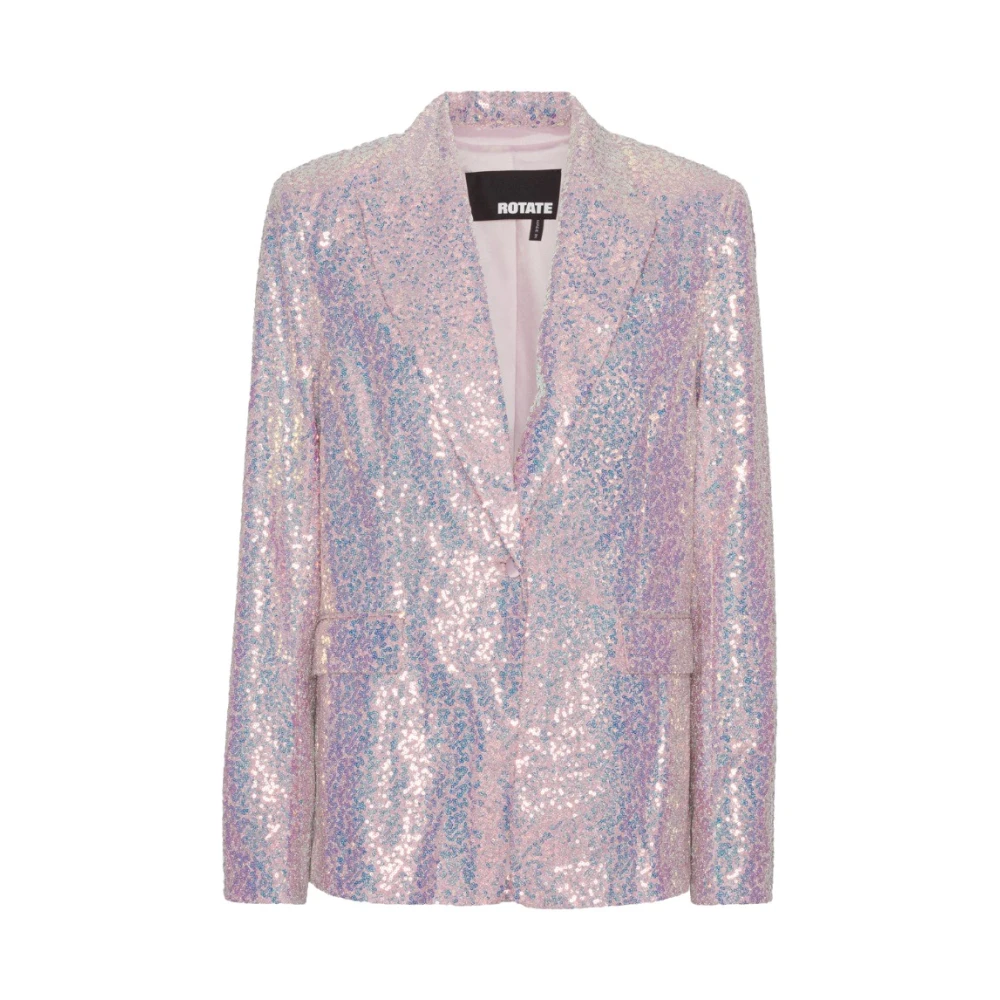 Rotate Birger Christensen Sequin Oversized Blazer Pink Dames