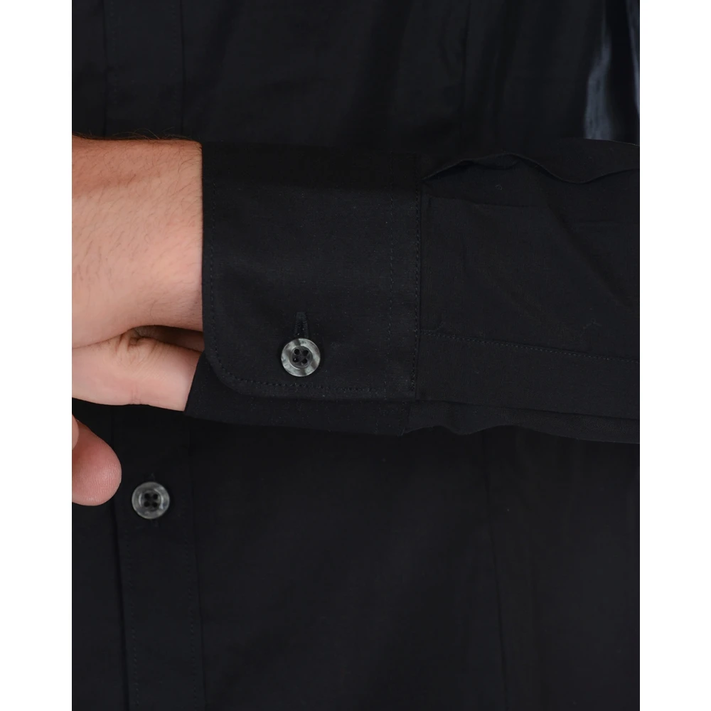 Daniele Alessandrini Basis Polo Kraag Shirt Black Heren