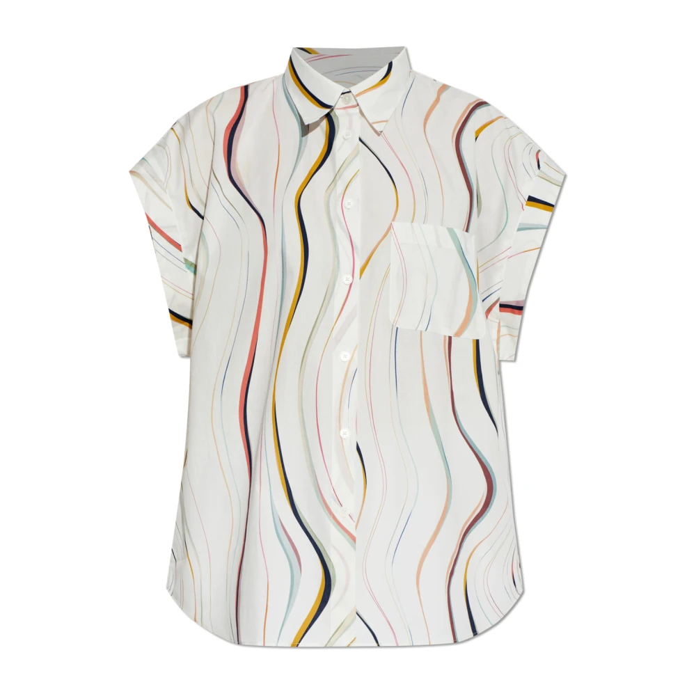 Ps By Paul Smith Vrouw Wit Overhemden Dames, L, Shirts