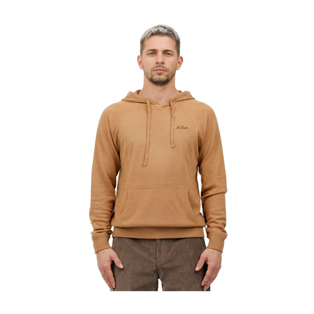 MC2 Saint Barth Broderad huva Willbur sweatshirt Brown, Herr