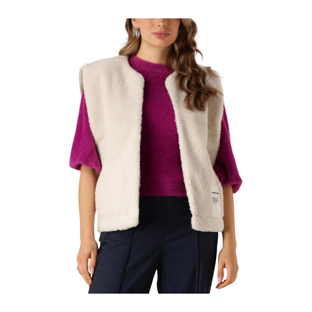 Colourful Rebel Teddy Gilet voor Trendy Vrouwen Beige Dames