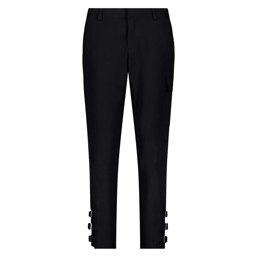 Monari Cargo Zwarte Broek 807793 Black Dames