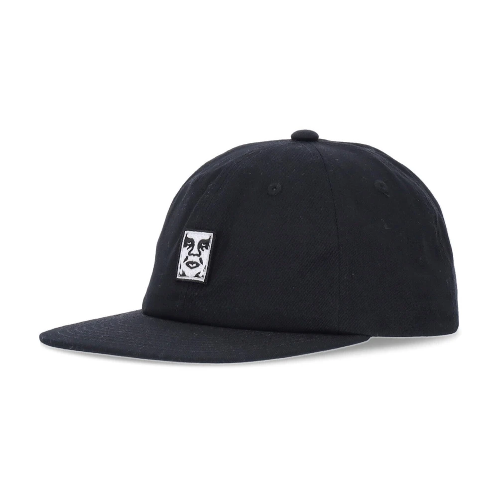 Obey Zwarte Icon Patch Platklep Pet Black Heren