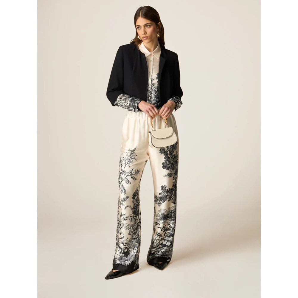 Oltre Satin Palazzo Broek met Ramage-Dégradé Patroon Multicolor Dames