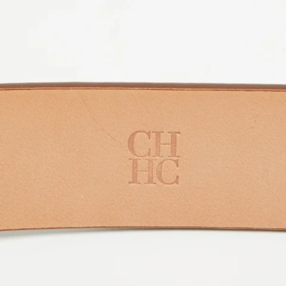 Carolina Herrera Pre-owned Leather belts Brown Dames