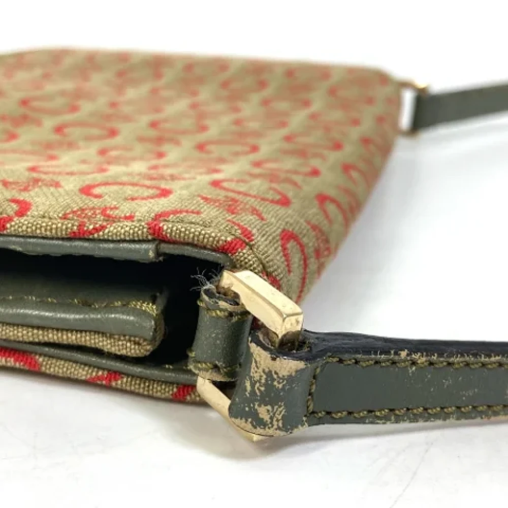 Celine Vintage Pre-owned Fabric shoulder-bags Beige Dames