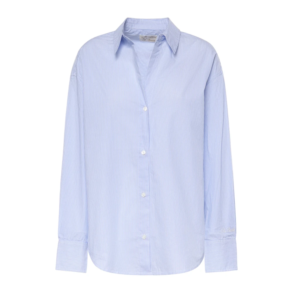 Mc2 Saint Barth Blue Shirts, Female, M, Long Sleeve Shirt